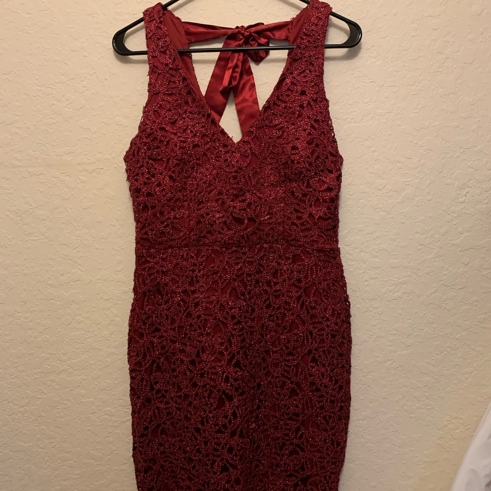 V-Neck Midi Dress